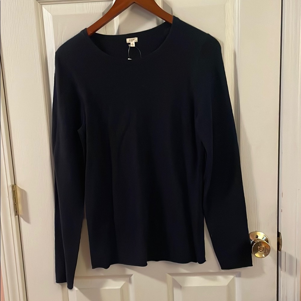 J. Crew Women's Dark Blue Crew Neck Sweater